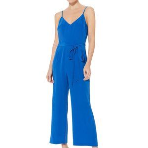 L’Agence Jaelyn Silk Jumpsuit in Blue